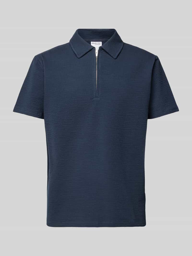 Koszulka polo z krótkim zamkiem błyskawicznym model ‘SANDER’