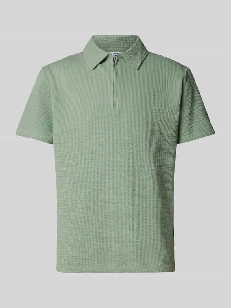Koszulka polo z krótkim zamkiem błyskawicznym model ‘SANDER’