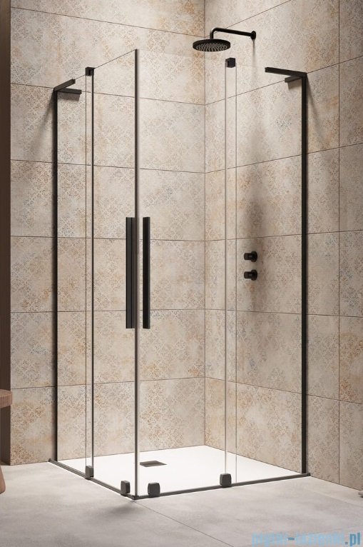 Radaway Furo SL Black KDD kabina 90x110cm czarny mat/szkło przejrzyste 10305090-54-01L/10305110-54-01R