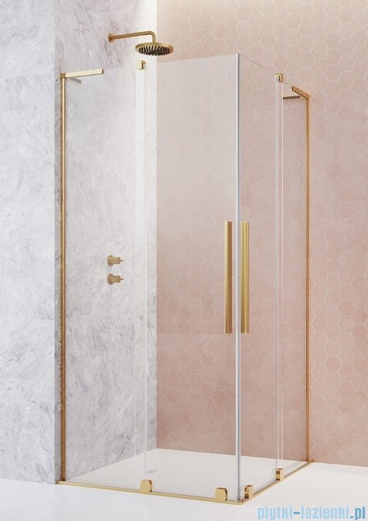 Radaway Furo SL Gold KDD kabina 80x100cm złoty połysk/szkło przejrzyste 10305080-09-01L/10305100-09-01R