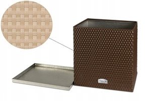 Donica Z Technorattanu Z Podstawką 46X46X46 Rd18 Beżowy