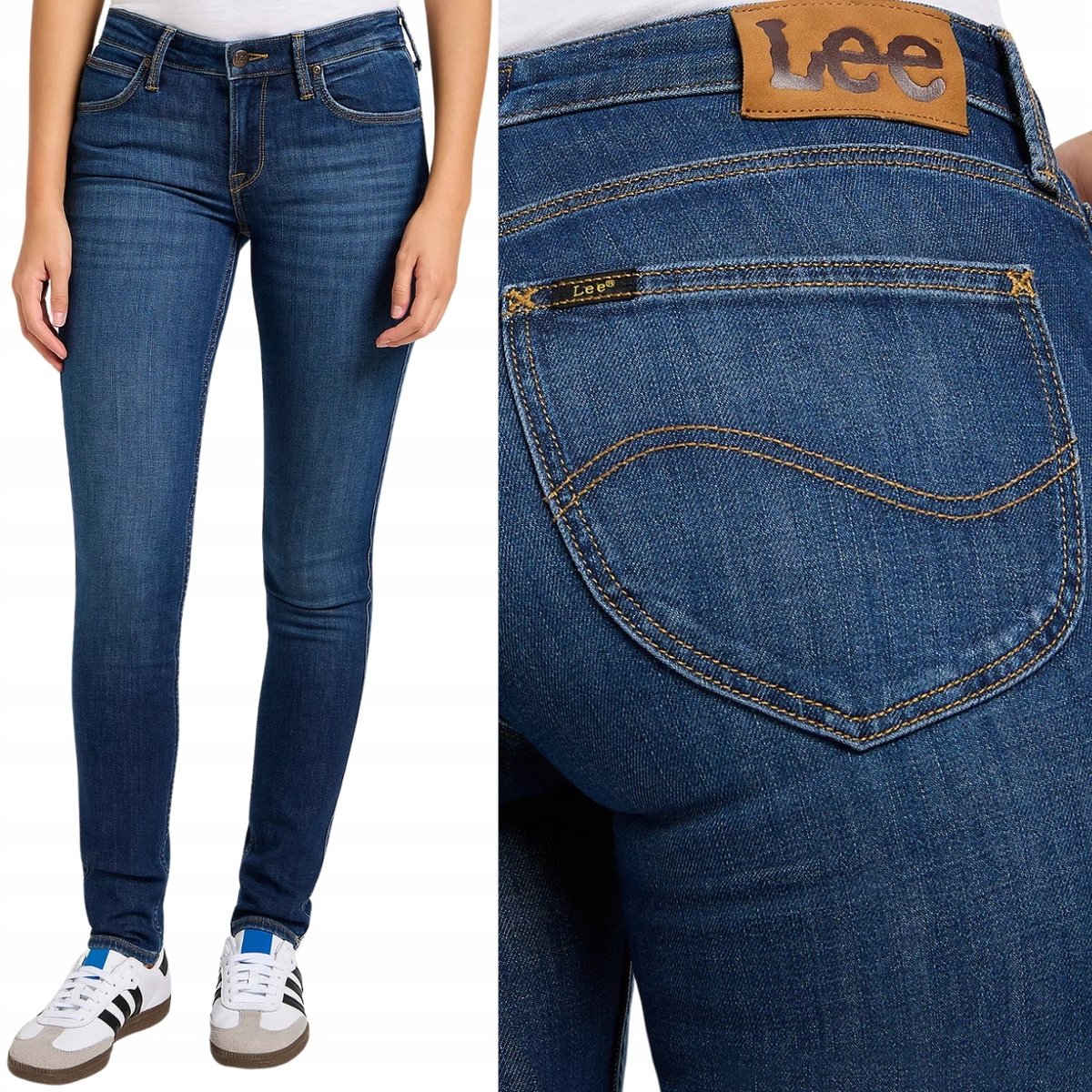 Lee Scarlett New Lengths Dżins Damskie Spodnie Jeansowe Rurki W27 L29
