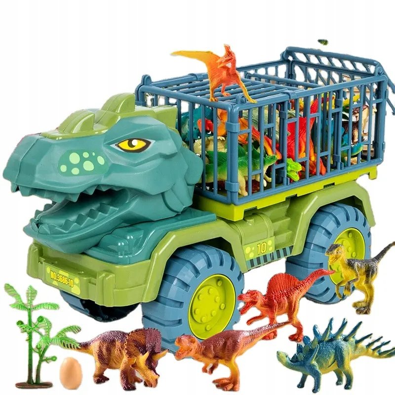 Samochód, Auto Dinozaur, Tyranozaur + Figurki Dinozaurów