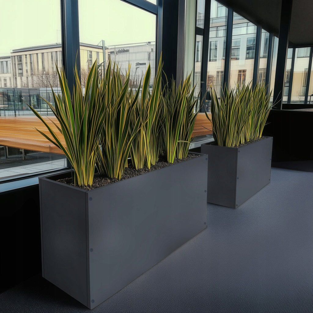 Donica Ogrodowa Metalowa 150X40X70 Ral7016 Antracyt