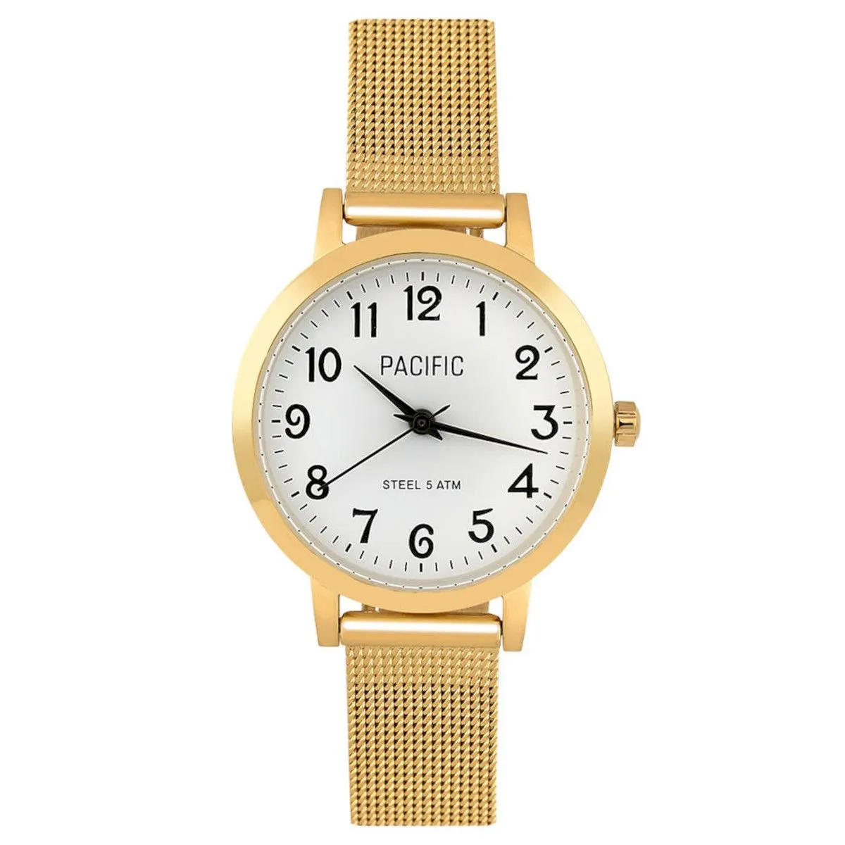 Złoty damski zegarek z bransoleta mesh PACIFIC S6023-06