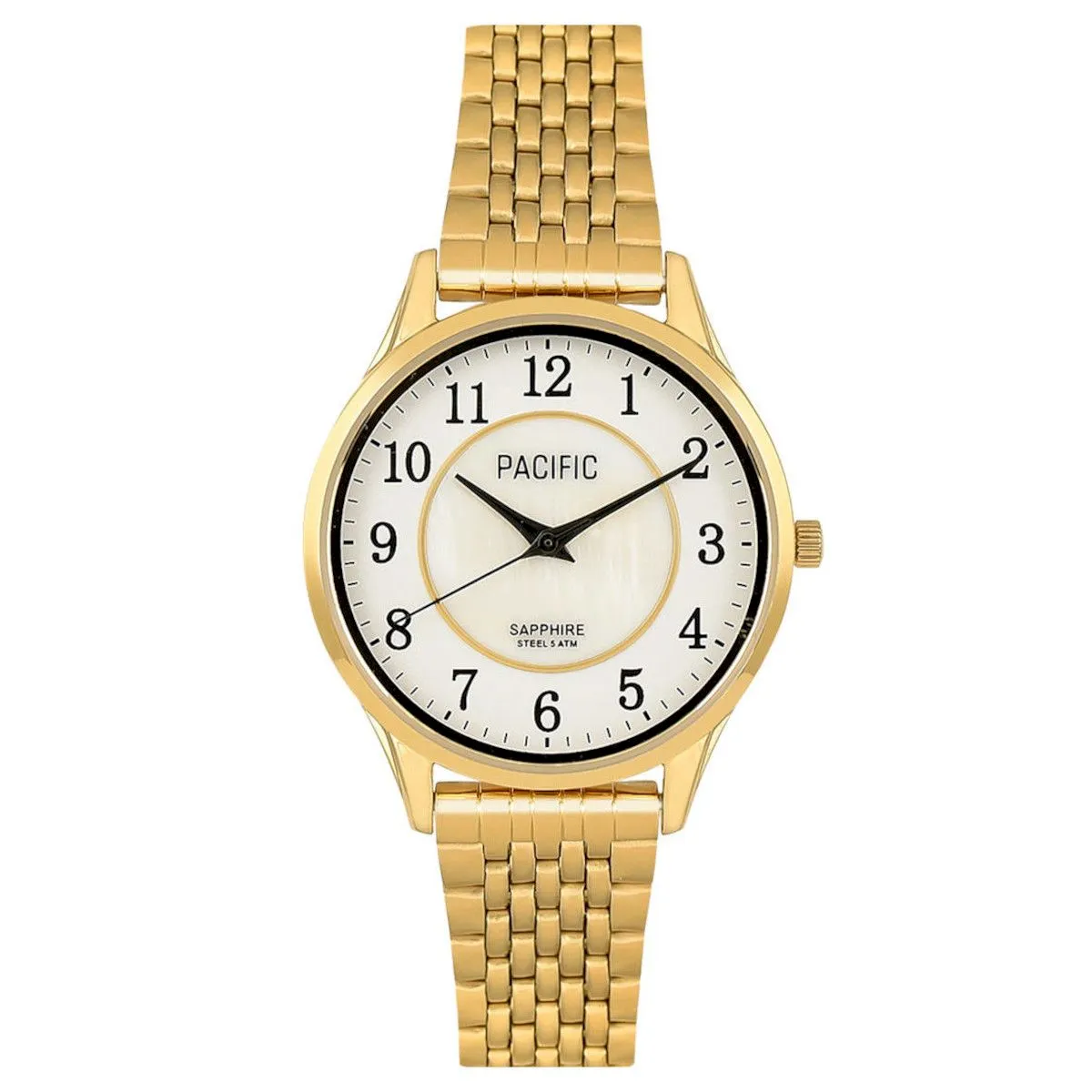 Złoty damski zegarek z bransoletką PACIFIC S6026-02