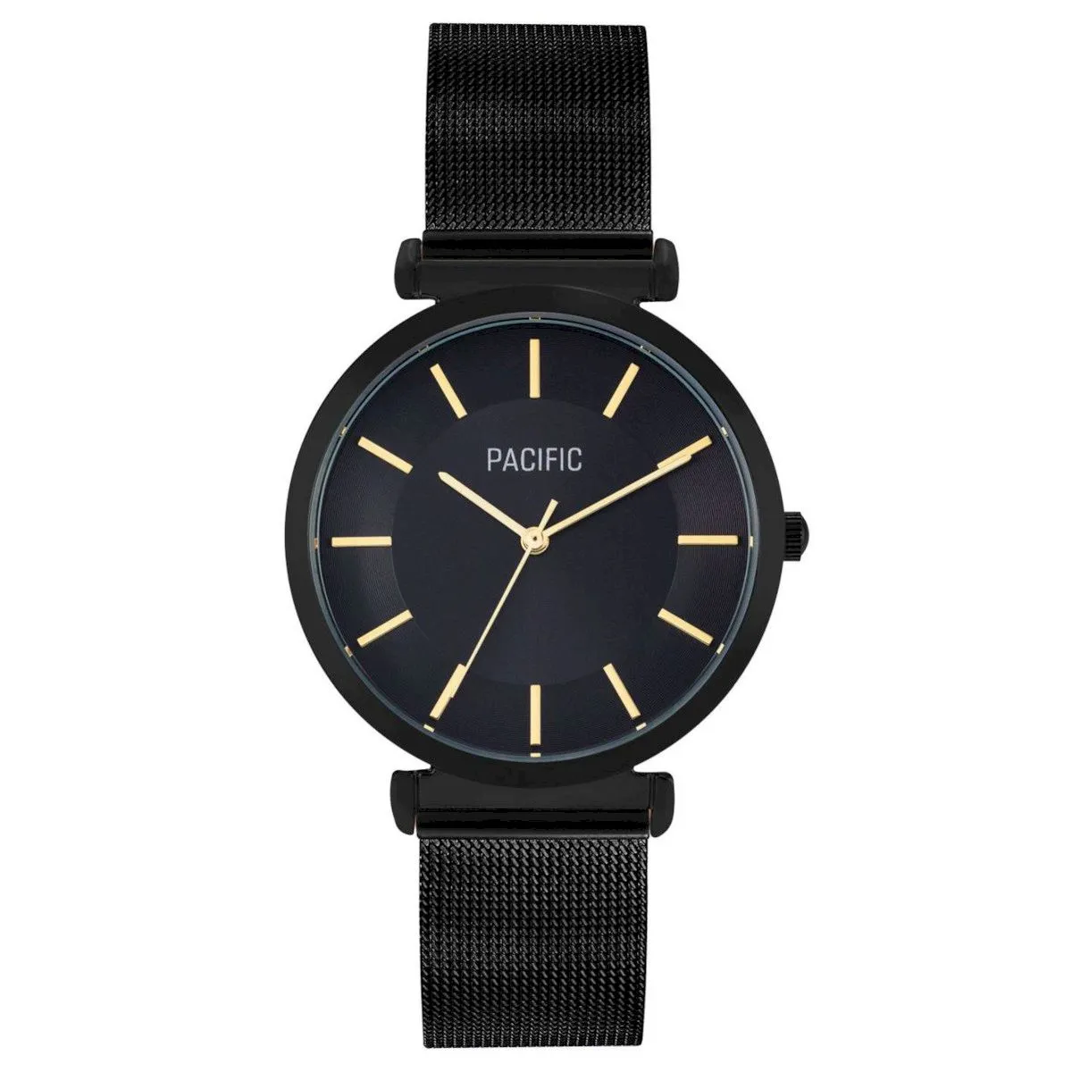 Czarny damski zegarek z bransoleta mesh PACIFIC X6142-04