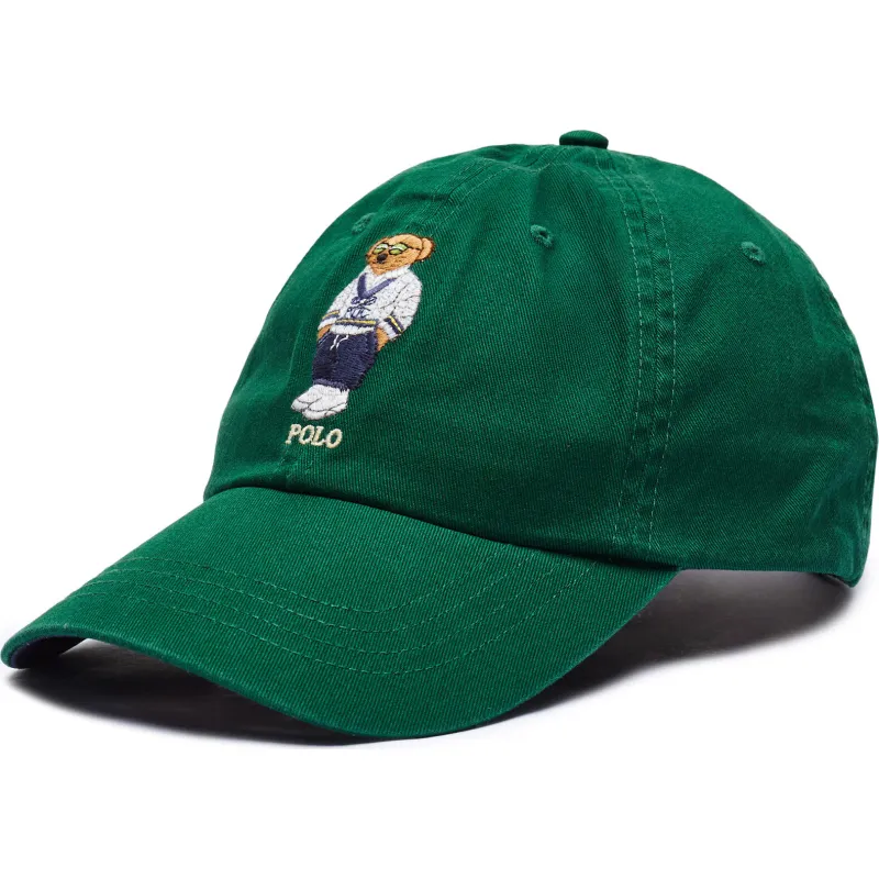 POLO RALPH LAUREN Bejsbolówka z dodatkiem skóry