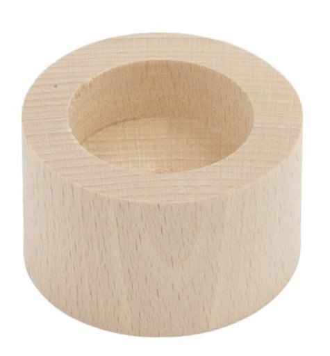 Świecznik Okragły 4Cm, Drewniany Decoupage