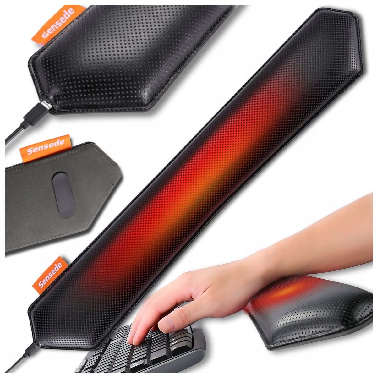 PODGRZEWANA Podkładka pod Nadgarstek Pod KLAWIATURĘ SENSEDE ergonomiczna