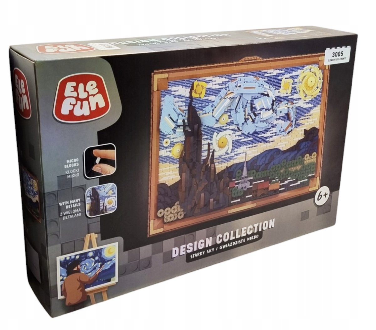 KLOCKI ELEFUN GWIAŻDZISTE NIEBO VINCENT VAN GOGH 3005 ELEMENTÓW