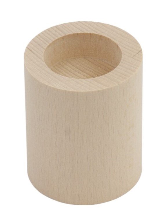 Świecznik Okragły 8Cm, Drewniany Decoupage