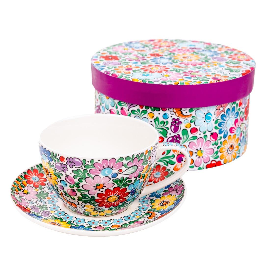 Filiżanka Małgosia w pudełku do kawy i herbaty 300ml opolska Porcelanowa