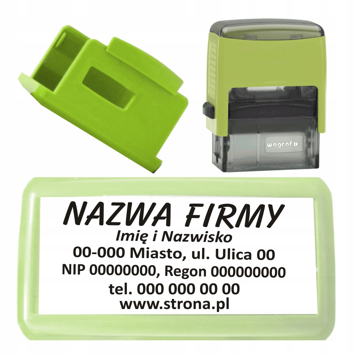 Pieczątka Wagraf B4S Do 8 Wersów Firmowa Logo Personalizowana Kolory