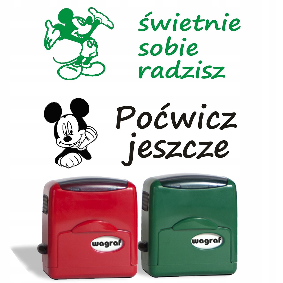 Pieczątka Wagraf 2 Dla Nauczycieli Motywująca Szkoła Dzieci Myszka Miki