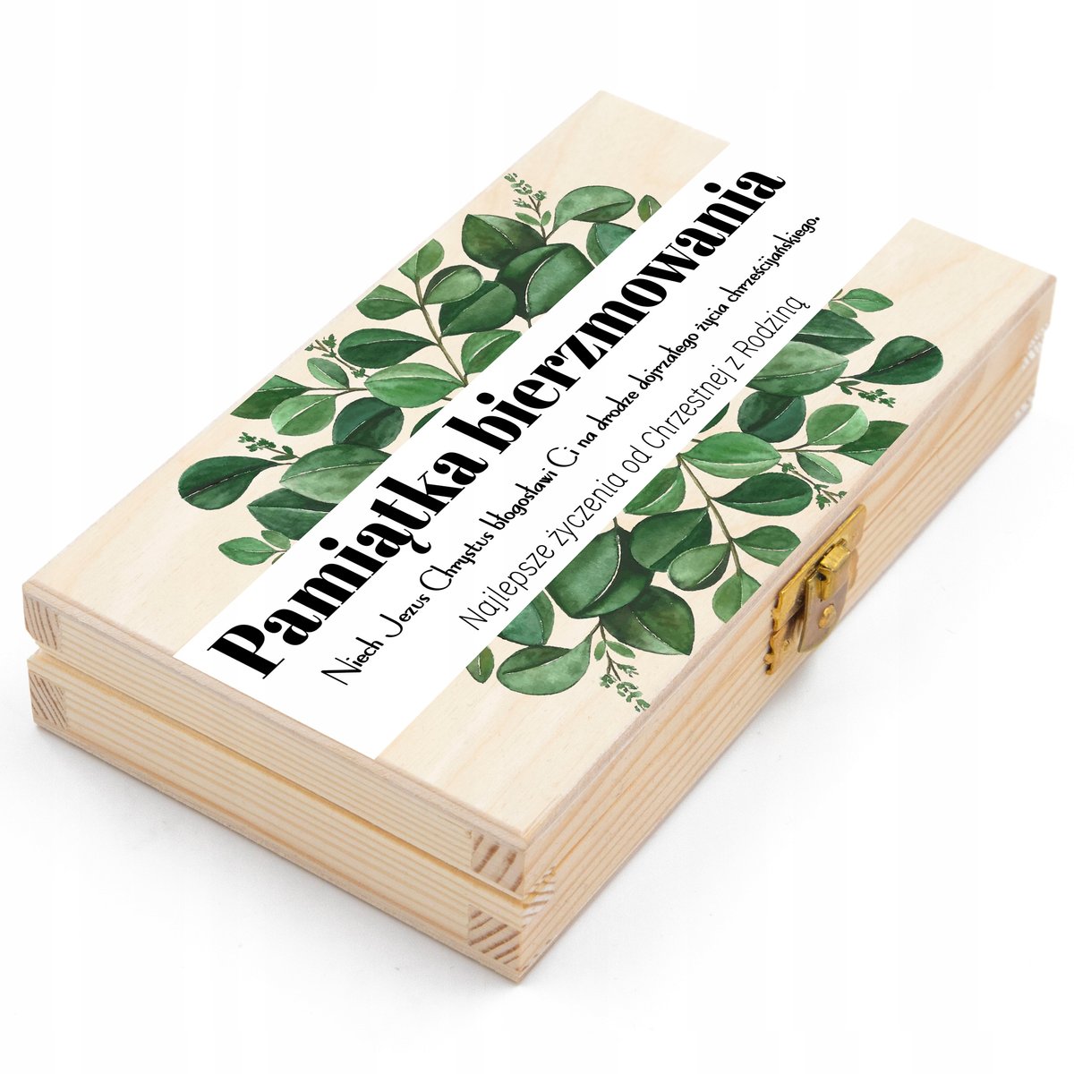 SZKATUŁKA drewniana SAKRAMENT BIERZMOWANIA Na Pieniądze PERSONALIZOWANY