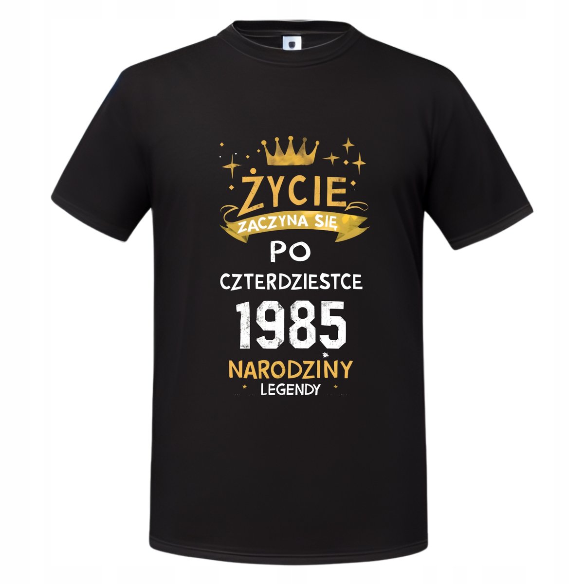 Koszulka męska prezent na 40 urodziny życie zaczyna się po 40 T-shirt męski