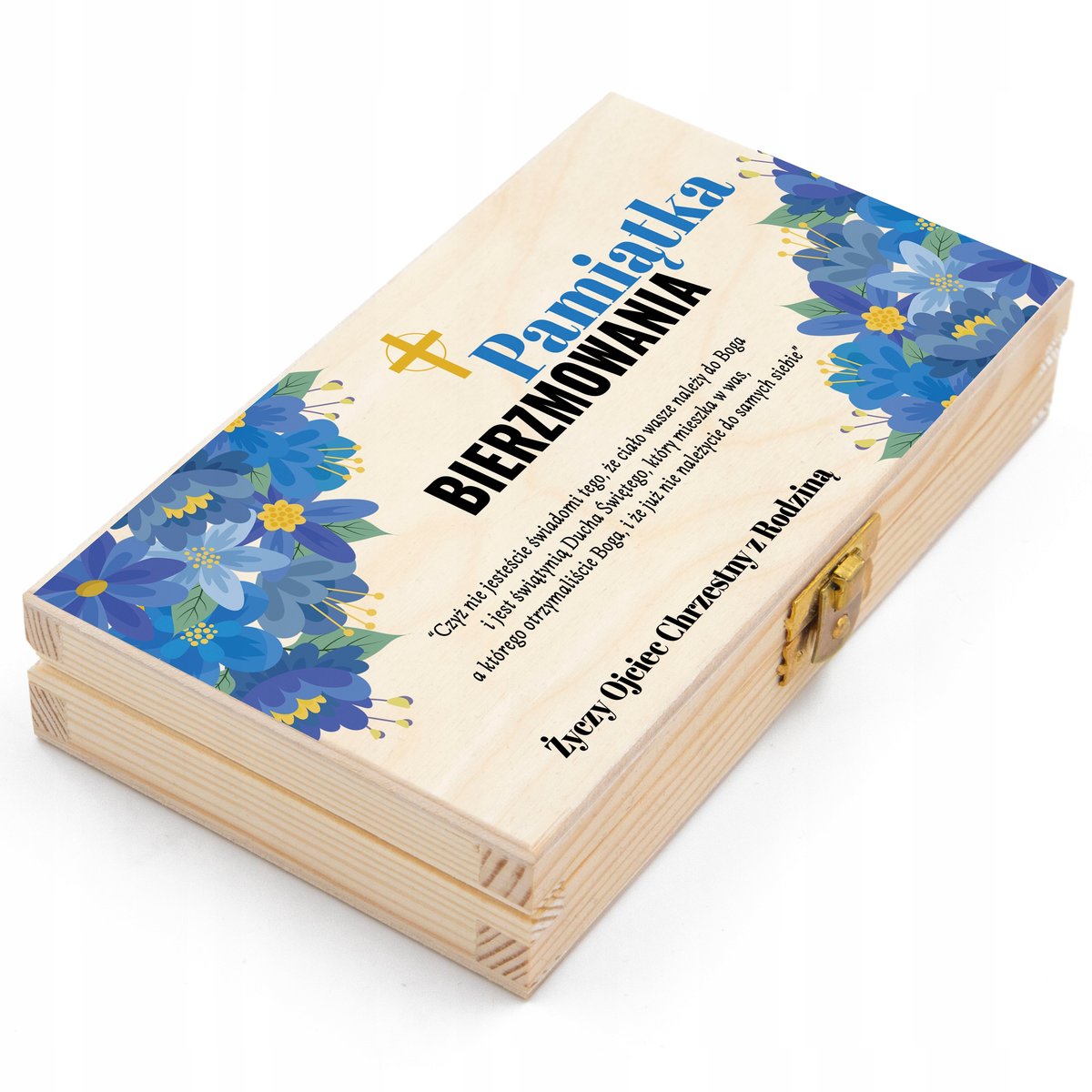 SZKATUŁKA drewniana SAKRAMENT BIERZMOWANIA Na Pieniądze PERSONALIZOWANY