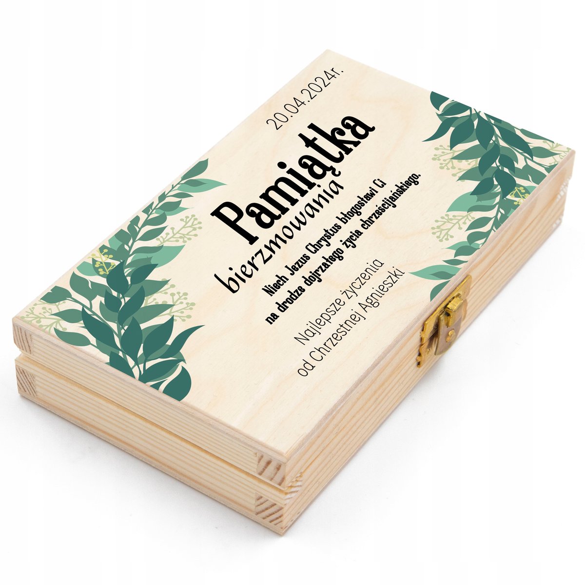 SZKATUŁKA Pudełko SAKRAMENT BIERZMOWANIA Na Pieniądze PERSONALIZOWANY WZÓR