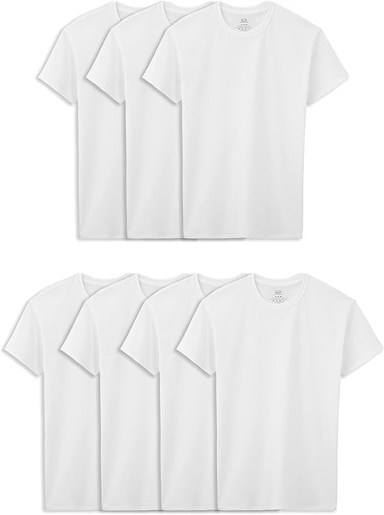 7x T-SHIRT koszulka FRUIT OF THE LOOM 7pak 100% BAWEŁNA Biały M