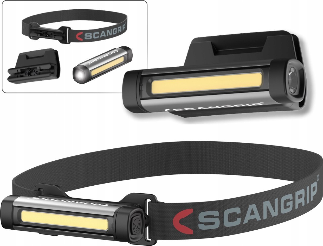 Scangrip Latarka czołowa FLEX WEAR - opaska na głowę i mocowanie czapki FLEX WEAR KIT 03.5811