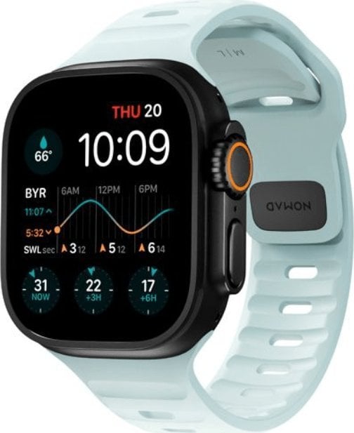 Nomad Sport Strap, Ice Blue Glow - Apple Watch 49mm/46mm/45mm/44mm/42mm