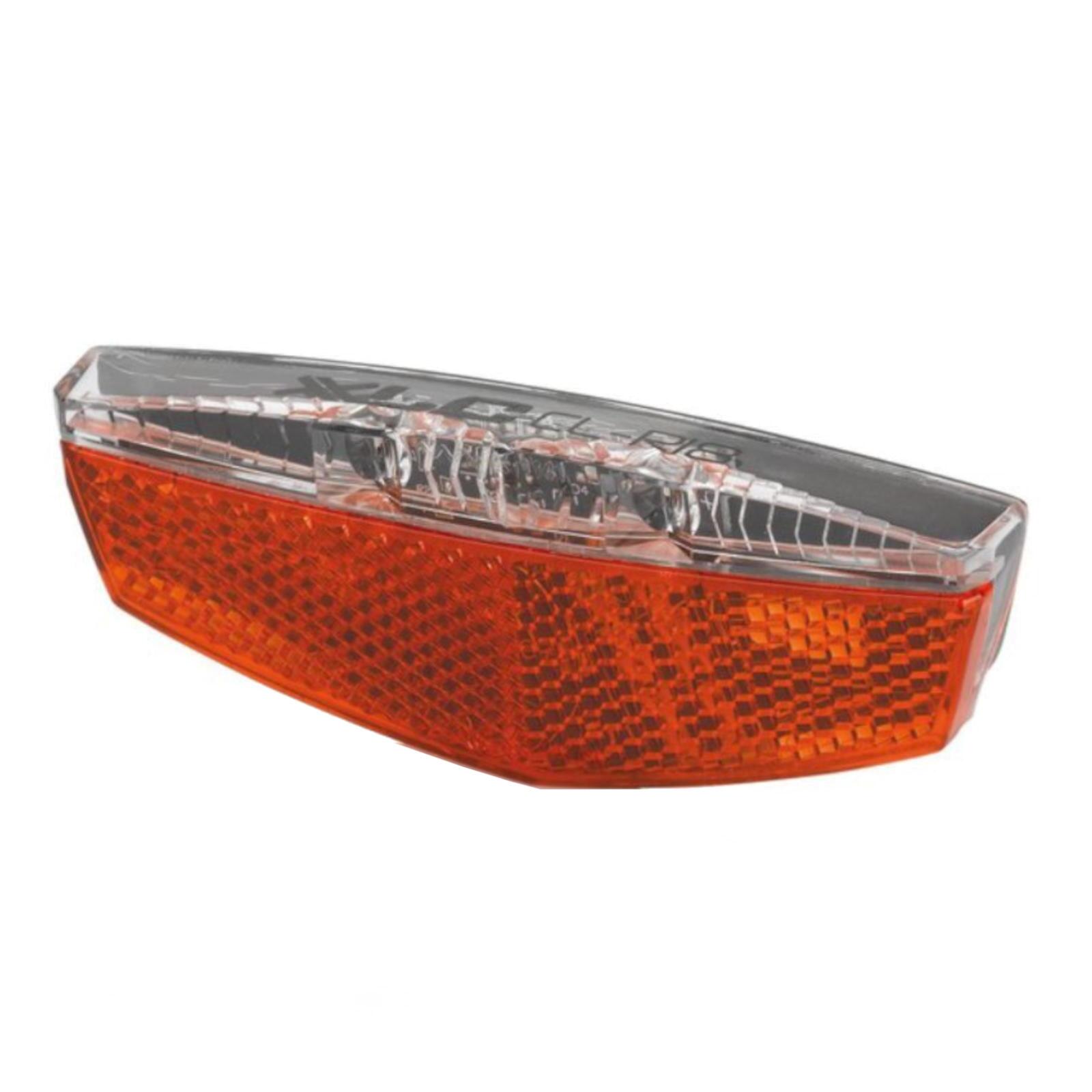 XLC Bagażnik, Reflektor tylny LED ,z odblaskiem,, kompatybilny z e-rowerami, 2021 Lampki tylne na dynamo 2500240100