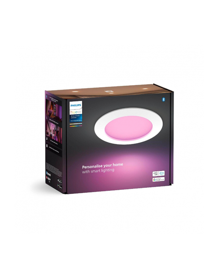 Signify Philips Hue White &Amp; Col. Amb. Slim Recessed 170Mm Weiß 929003712301