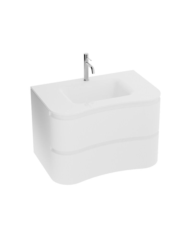 Szafka łazienkowa z umywalką Domino Tero 80 cm biały