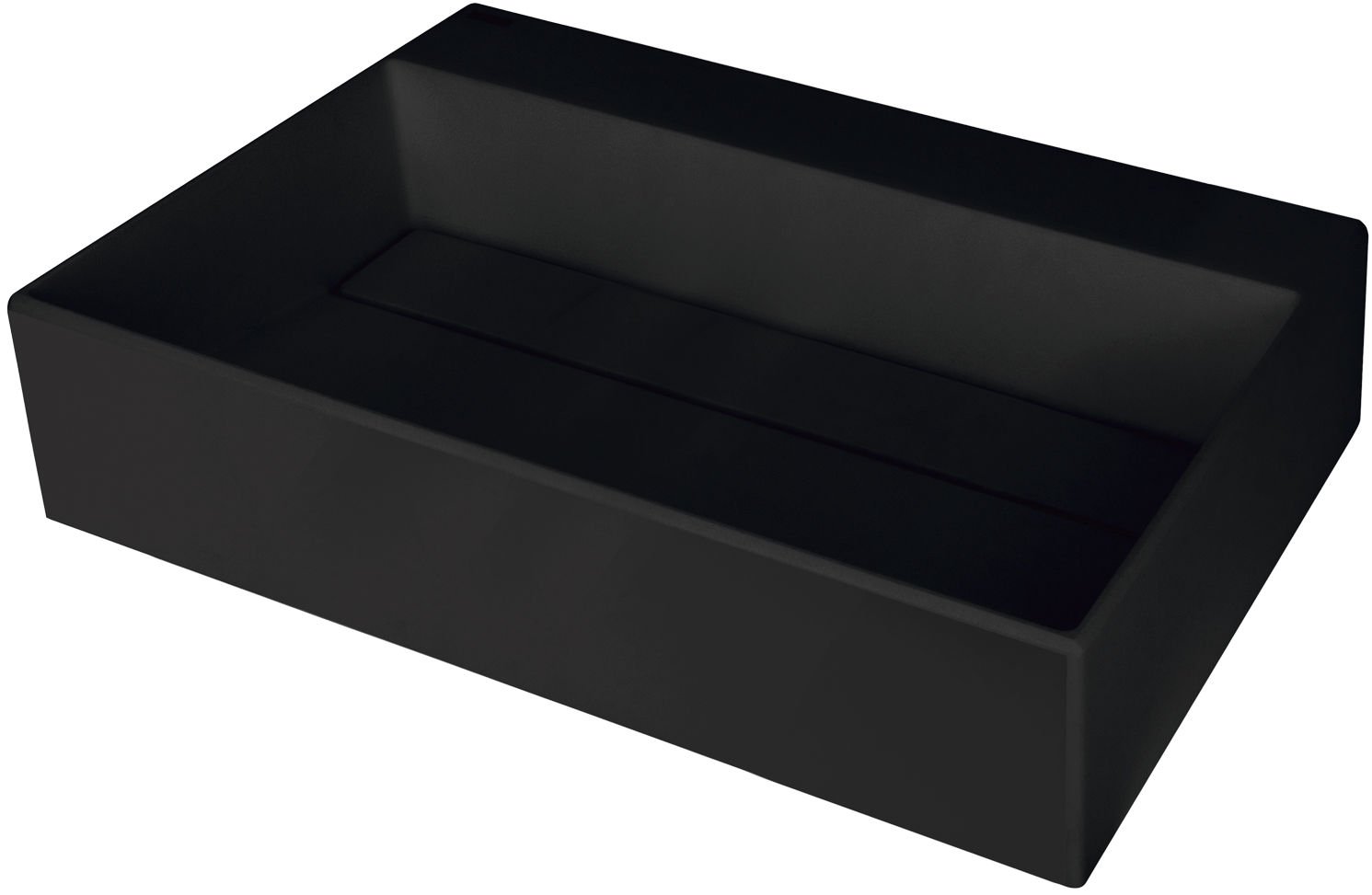 Umywalka nablatowa Deante Correo 40x60 cm prostokątna nero CQR_NU6M