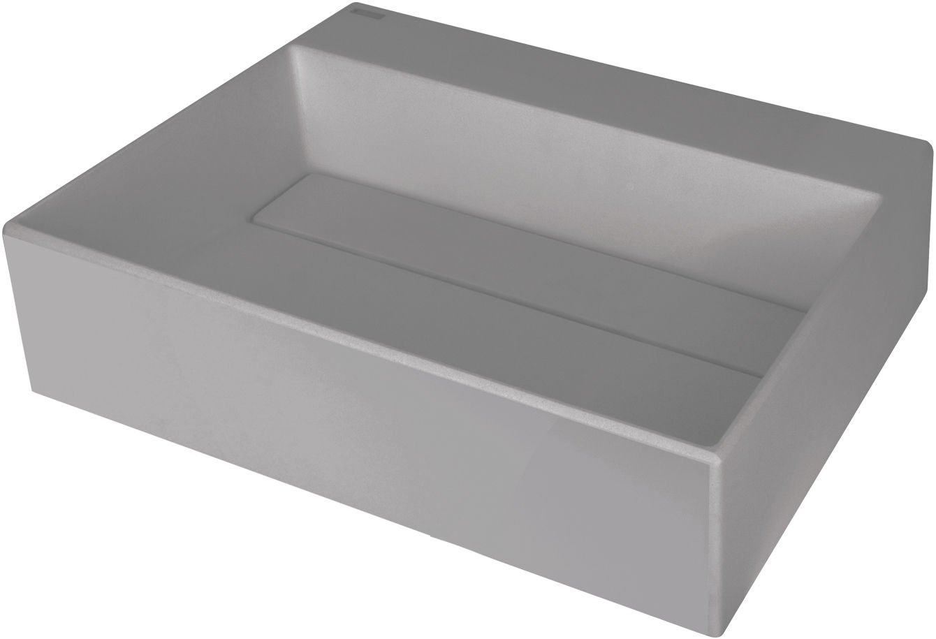 Umywalka nablatowa Deante Correo 40x50 cm prostokątna szary metalik CQR_SU5M