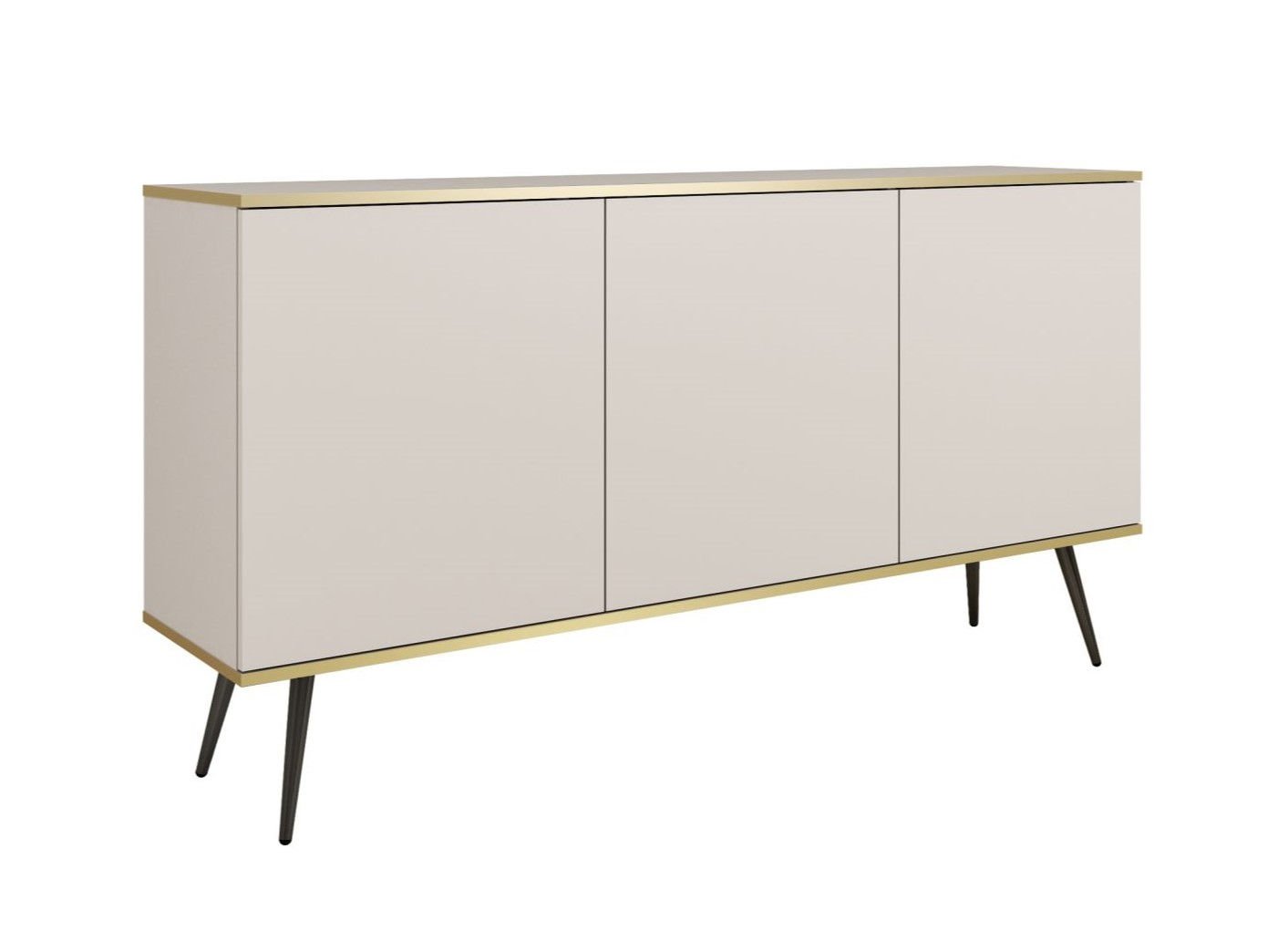 Komoda Oro K160 Czarne / Beżowa