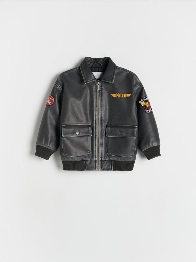 Reserved - Kurtka bomber oversize - ciemnoszary