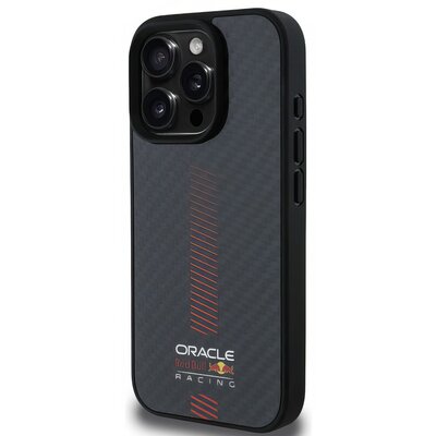 Etui RED BULL Carbon Fiber Power Bar MagSafe do Apple iPhone 16 Pro Czarny