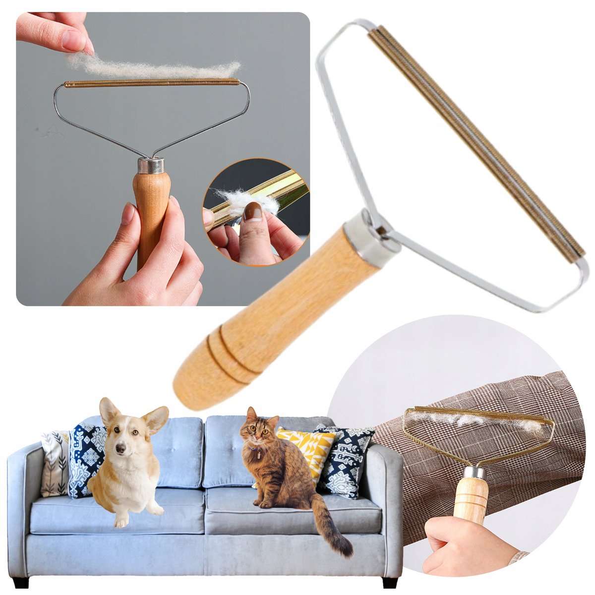 Golarka Do Sierści Zmechaceń Mocny Grzebień Szczotka