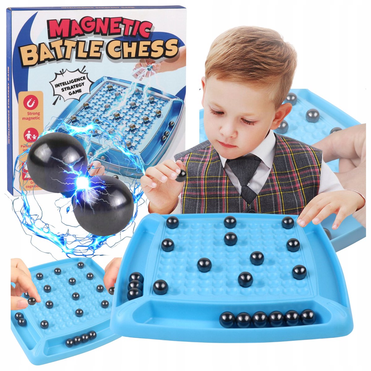 Szachy Magnetyczne Kamienie Magnetic Gra Rodzinna Strategiczna Planszowa