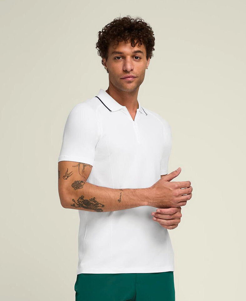 Koszulka męska Wilson M Team Seamless Polo 2.0 Bright White L