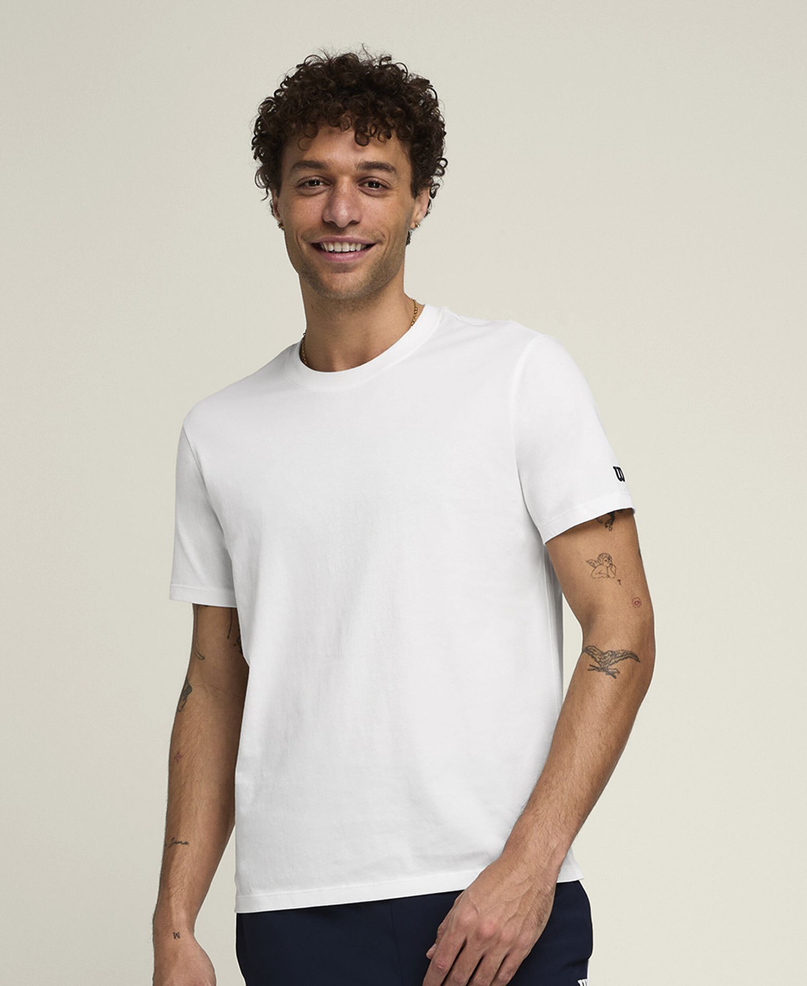 Koszulka męska Wilson M Team Graphic Tee Bright White XL