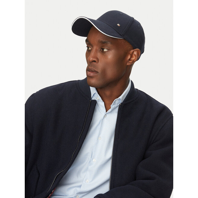 Czapka z daszkiem Tommy Hilfiger Corp Flannel AM0AM13164 Granatowy