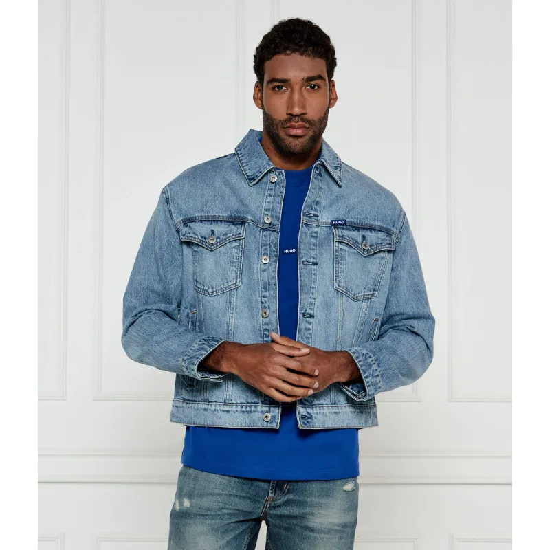 Hugo Blue Jeansowa kurtka Dex Regular Fit