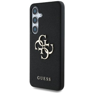Guess Etui Grained Big 4G Small Classic Logo do Galaxy S25 Plus, czarne