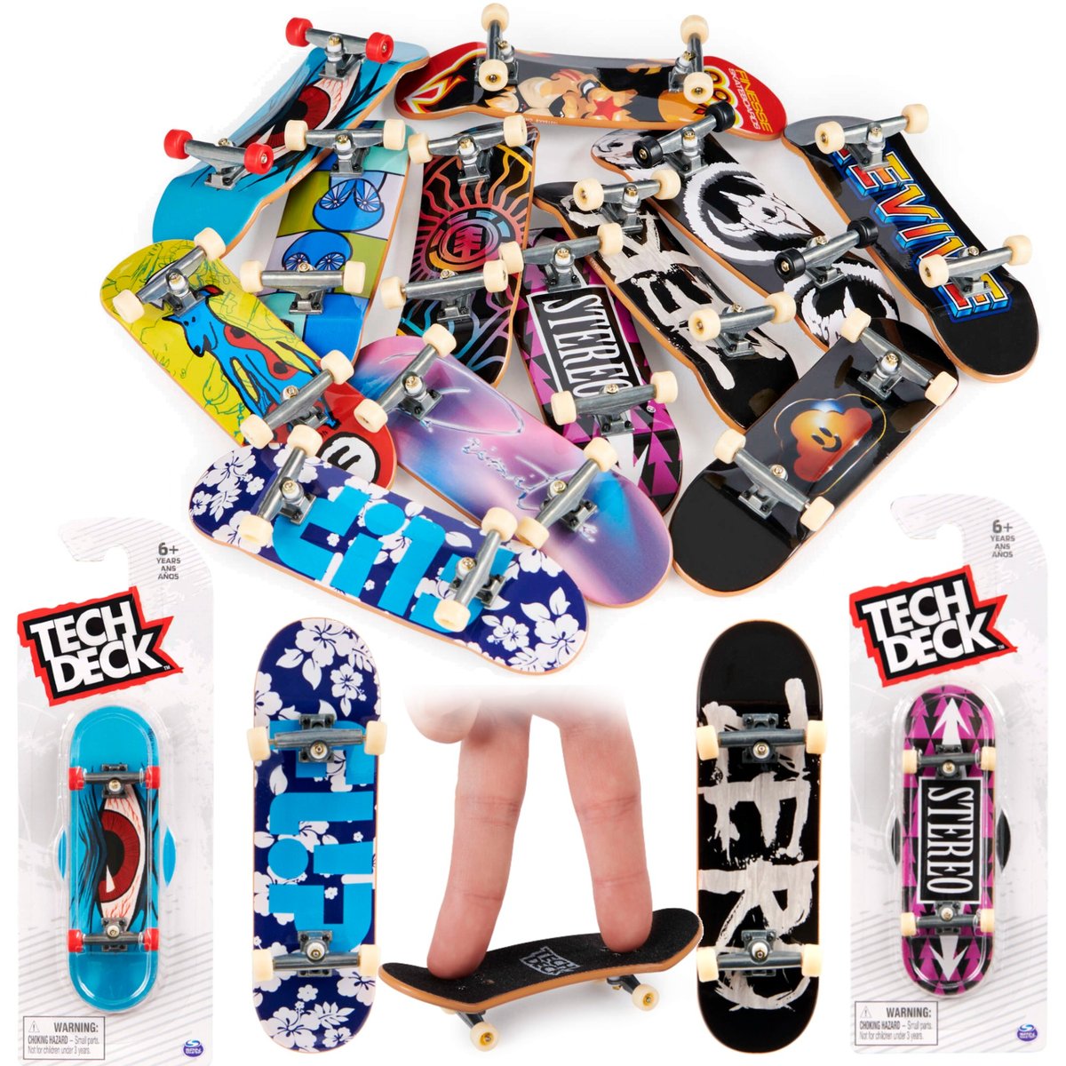 Fingerboard deskorolka Oko Flip Finesse Stereo Revive autentyczny wzór MIX - wysyłka losowa Tech Deck