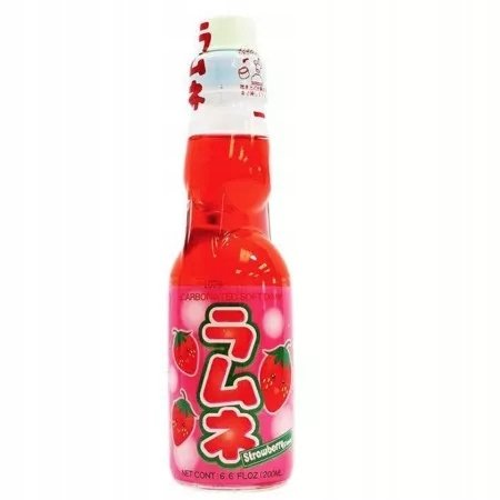Japońska oranżada Ramune TRUSKAWKA 200ml