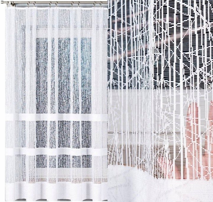WIKTORIA Firana żakardowa wzór 018352 wys. 180cm, kolor biały (na metry)