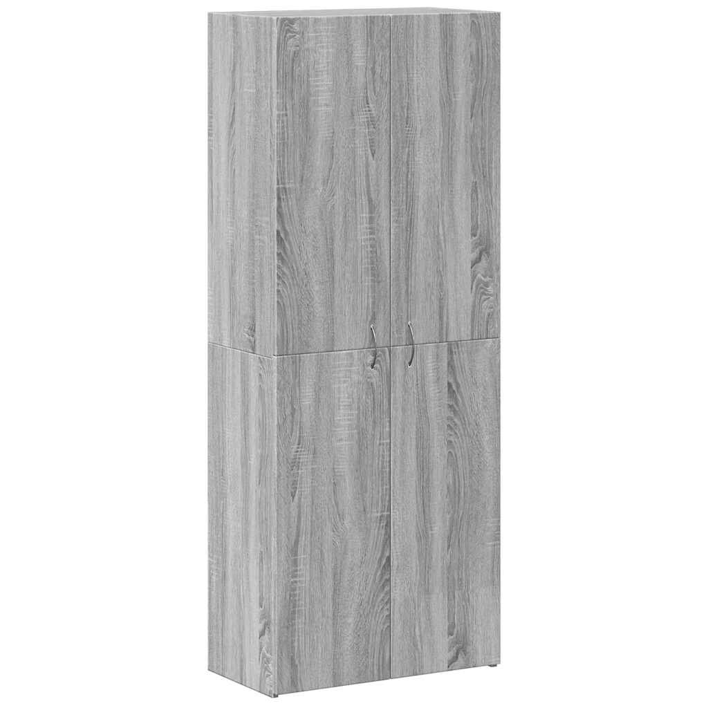 vidaXL Szafka na dokumenty Szara Sonoma 60x32x153 cm Drewno klejone