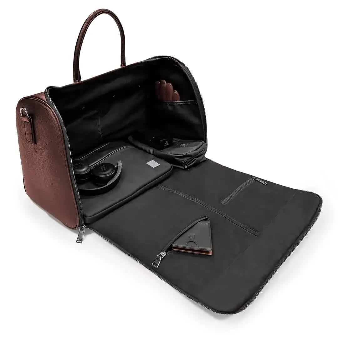 James Hawk Suit Weekender - Torba Podróżna Z Miejscem Na Garnitur I Koszulę W Kolorze Brązowym