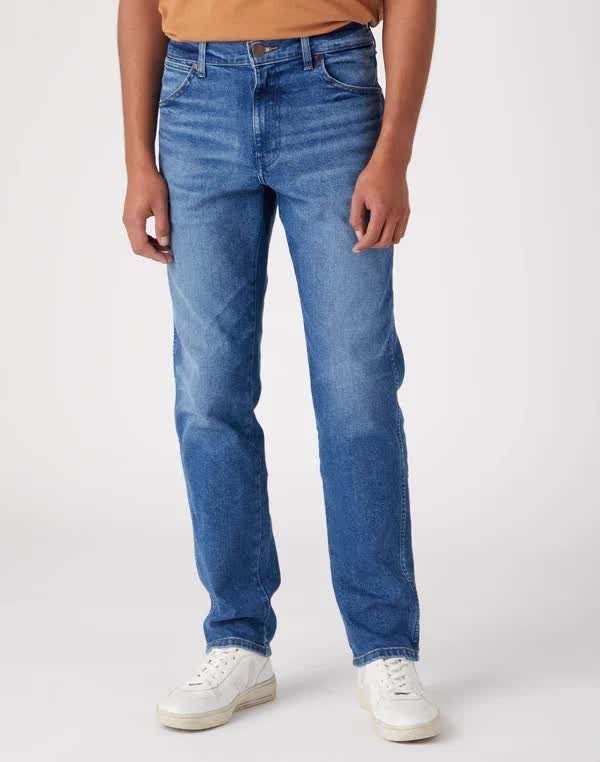 Męskie spodnie jeansowe proste Wrangler RIVER W33 L34