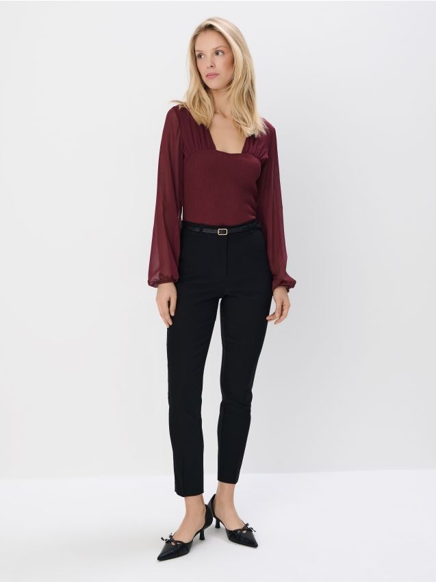 Mohito - Spodnie z wiskozą - czarny