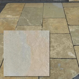 Tiles Plytka Tandur Yellow Limestone Pół-szlifowana Bębnowana 20x20x1,5 cm