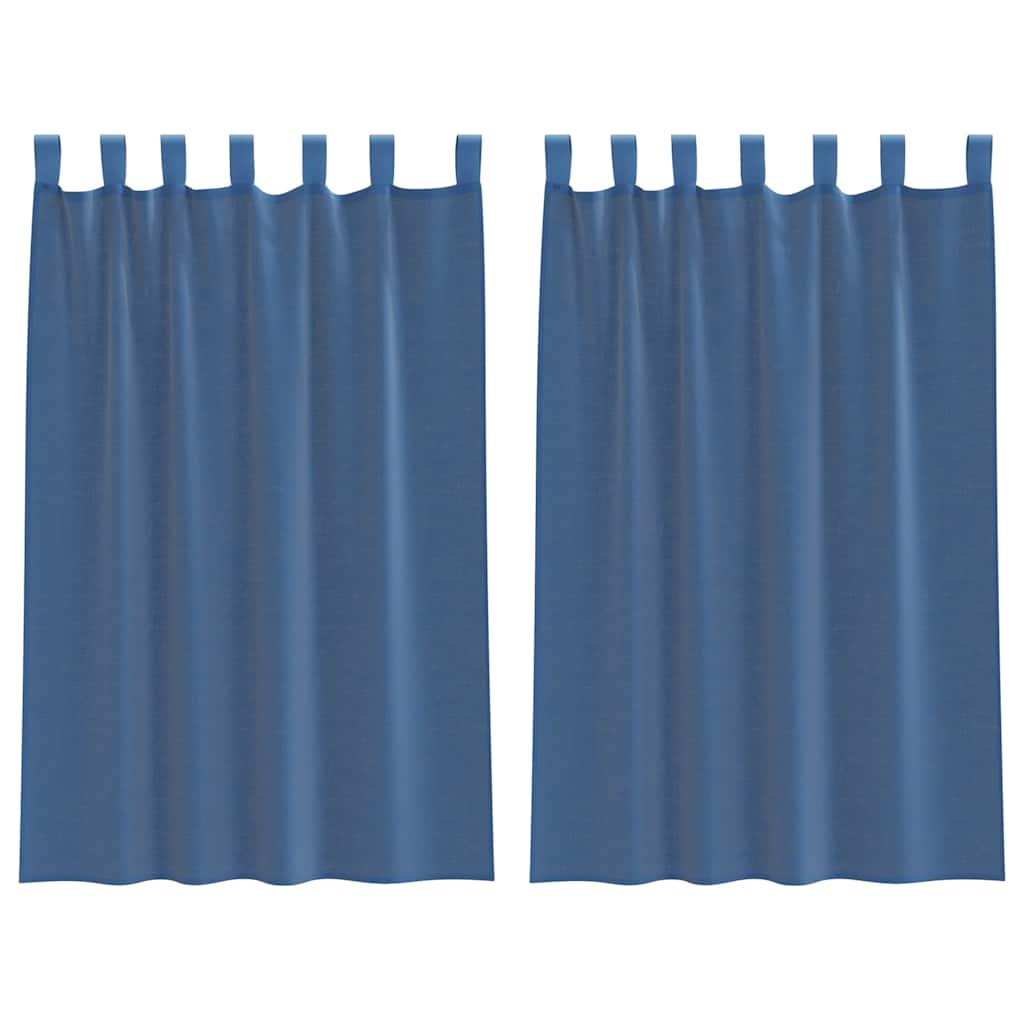 vidaXL Zasłony woalowe z pętelkami 2 szt. Royal Blue 140x175 cm